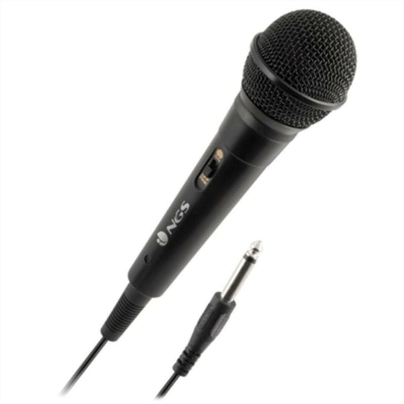 Micrófono Karaoke NGS ELEC-MIC-0001 Negro (6.3 mm) - HAMISHOP07