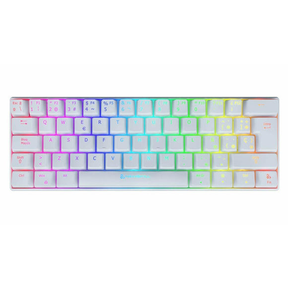 Teclado Gaming Newskill Pyros Ivory LED RGB Qwerty Español - HAMISHOP07