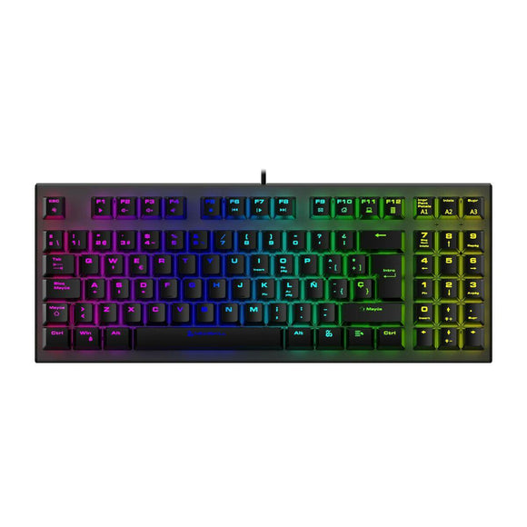 Teclado Gaming Newskill NS-KB-CHRONOS-BROWN Qwerty Español - HAMISHOP07