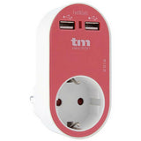 Enchufe Pared con 2 Puertos USB TM Electron Magenta - HAMISHOP07