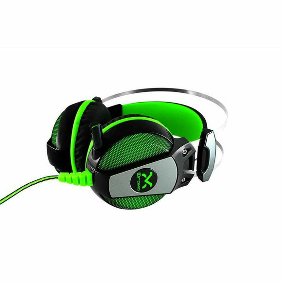 Auriculares con Micrófono Gaming Droxio HADLOK USB Negro Negro/Verde - HAMISHOP07