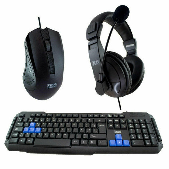 Pack Gaming 3GO COMBODRILEH2 Qwerty Español Negro Multicolor - HAMISHOP07