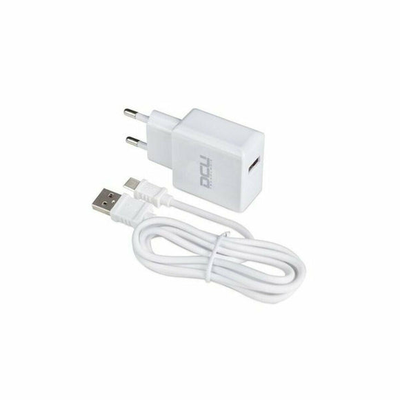 Cargador de Pared + Cable Micro USB C DCU 66826 Blanco (1 m) - HAMISHOP07