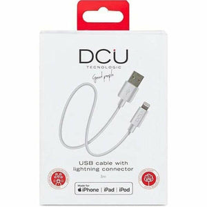 Cable USB para iPad/iPhone DCU 4R60057 Blanco 3 m - HAMISHOP07