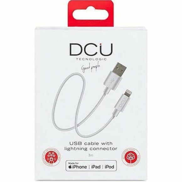 Cable USB para iPad/iPhone DCU 4R60057 Blanco 3 m - HAMISHOP07