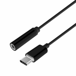 Adaptador USB Aisens Conversor USB-C a audio estilo Apple, USB-C/M-Jack 3.5/H, Negro, 15 cm - HAMISHOP07