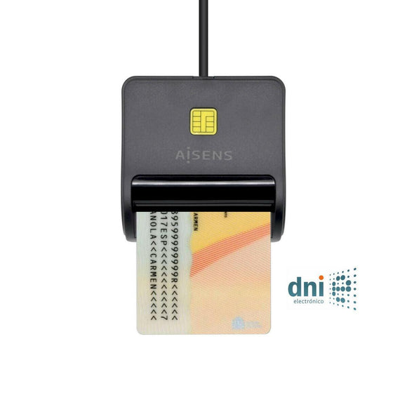 Lector de Tarjetas DNI/SIP Aisens ASCR-SN01-BK Negro - HAMISHOP07