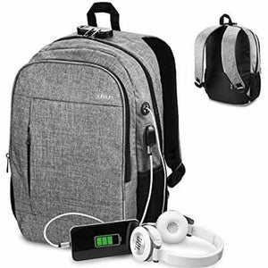 Mochila para Portátil y Tablet con Salida USB Subblim Mochila para Portátil Urban Lock Backpack 16" Grey