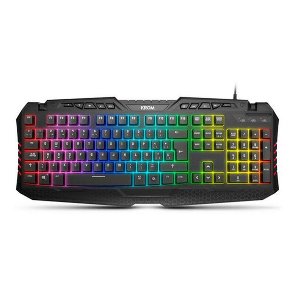 Teclado Gaming Krom Kyra RGB USB Qwerty Español - HAMISHOP07