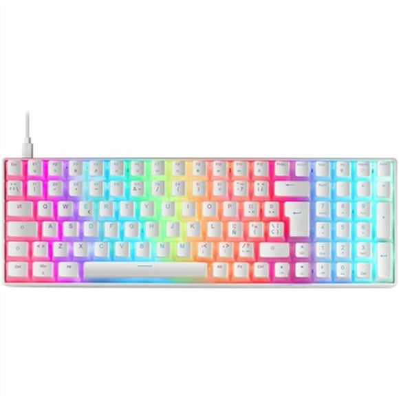 Teclado Mars Gaming MKULTRAWBES Blanco Qwerty Español - HAMISHOP07