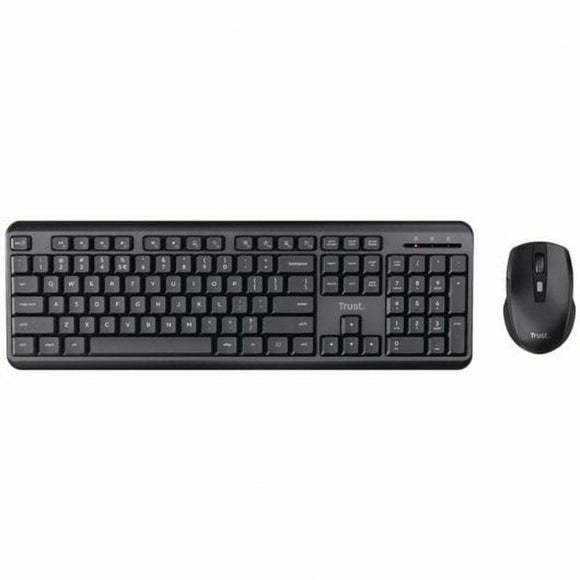 Teclado y Ratón Inalámbrico Trust Ymo Qwerty Español Negro - HAMISHOP07