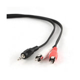 Cable Audio Jack (3,5 mm) a 2 RCA GEMBIRD CCA-458-2.5M 2,5 m Negro - HAMISHOP07