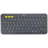 Teclado Bluetooth Logitech 920-007566 Qwertz Alemán Negro Gris (Reacondicionado A) - HAMISHOP07