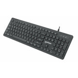 Teclado Manhattan LED Alámbrico Negro (Reacondicionado A) - HAMISHOP07