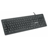 Teclado Manhattan LED Alámbrico Negro (Reacondicionado A) - HAMISHOP07