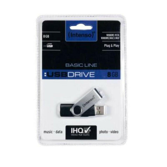 Memoria USB INTENSO Basic Line 8 GB Negro Plata 8 GB Memoria USB - HAMISHOP07