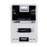 Memoria USB INTENSO Rainbow Line 16 GB Negro 16 GB Memoria USB - HAMISHOP07