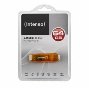 Memoria USB INTENSO FAELAP0282 USB 2.0 64 GB Naranja 64 GB Memoria USB - HAMISHOP07