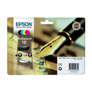 Cartucho de Tinta Compatible Epson Multipack T16 Amarillo Negro Cian Magenta - HAMISHOP07