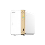 Almacenamiento en Red NAS Qnap TS-262 Blanco Dorado Intel Celeron - HAMISHOP07