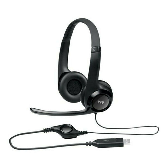 Auriculares con Micrófono Logitech 981-000406 Negro - HAMISHOP07